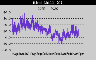 Wind Chill: 1 Year History